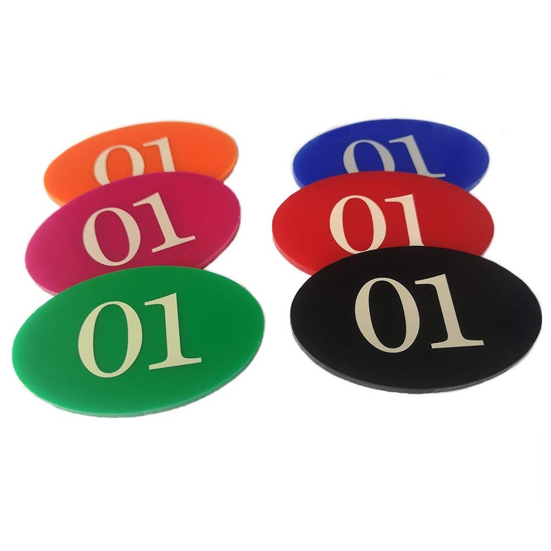 StayMax Plastic Locker Number Mailbox Signs Door Sign with Self-Adhesive Tape (Black, 1-25) - Image 5